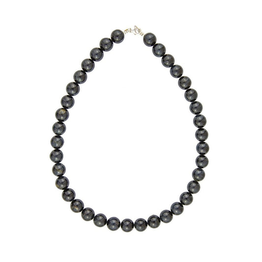 Collana in occhio di falco – Perle sferiche da 12 mm