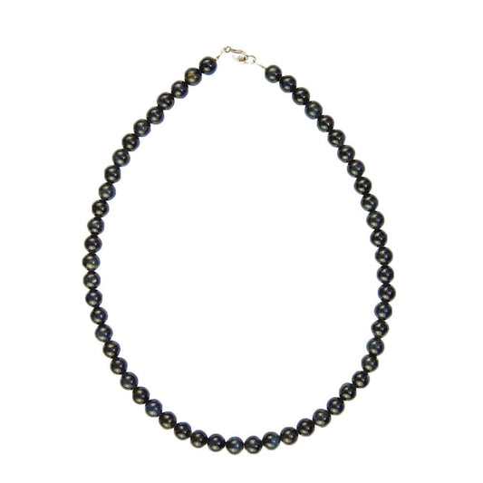 Collana in occhio di falco – Perle sferiche da 8 mm
