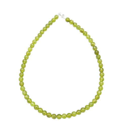 Collana in olivina – Perle sferiche da 8 mm