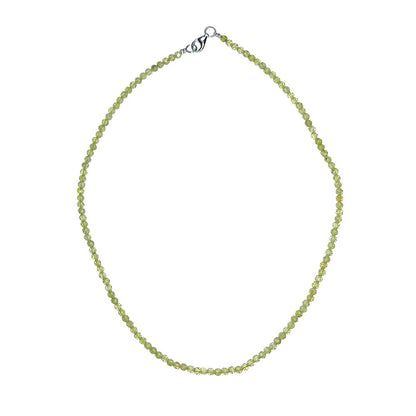 Collana in peridoto – Perline sfaccettate 4 mm – 45 cm