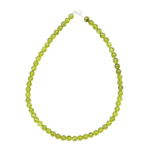 Collana in peridoto – Perle sferiche da 8 mm