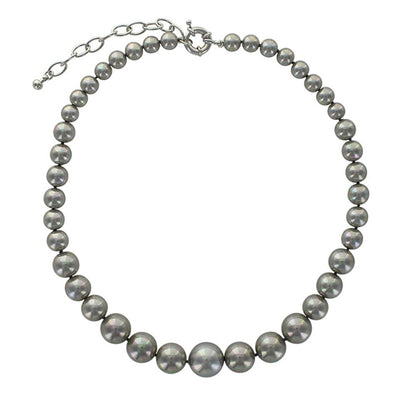 Collana in perle di maiorca grigie – Perle sferiche da 8/14 mm