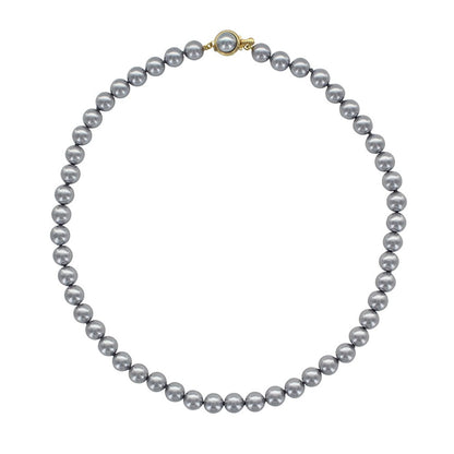 Collana in perle di maiorca grigie – Perle sferiche da 8 mm