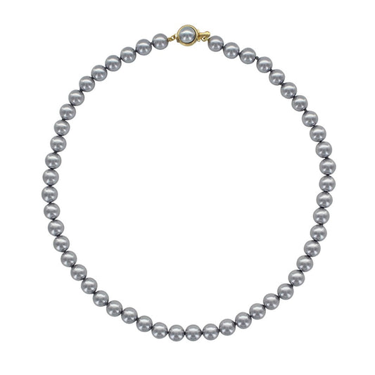 Collana in perle di maiorca grigie – Perle sferiche da 8 mm
