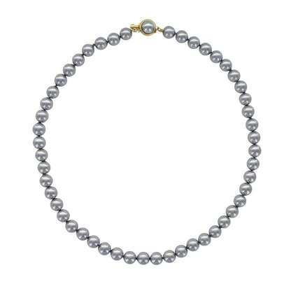 Collana in perle di maiorca grigie – Perle sferiche da 8 mm
