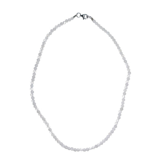 Collana in pietra di luna – Perline sfaccettate 4 mm – 45 cm