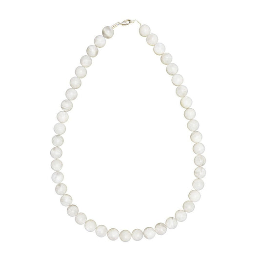 Collana in pietra di luna – Perle sferiche da 10 mm