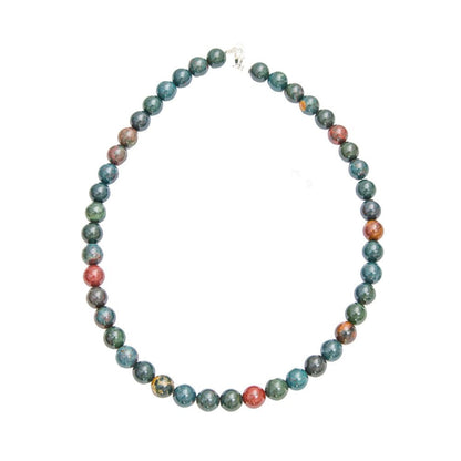 Collana in pietra di sangue – Perle sferiche da 12 mm