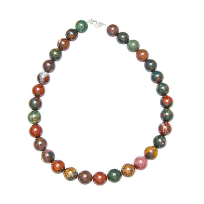 Collana in pietra di sangue – Perle sferiche da 14 mm