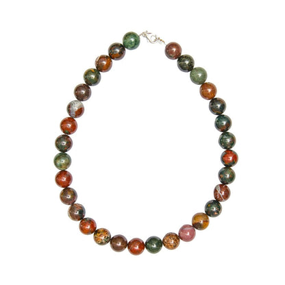 Collana in pietra di sangue – Perle sferiche da 14 mm