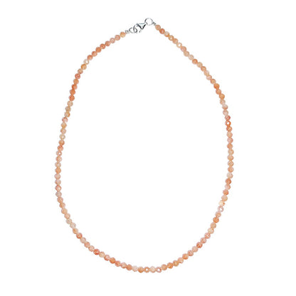 Collana in pietra del sole – Perline sfaccettate 4 mm – 45 cm