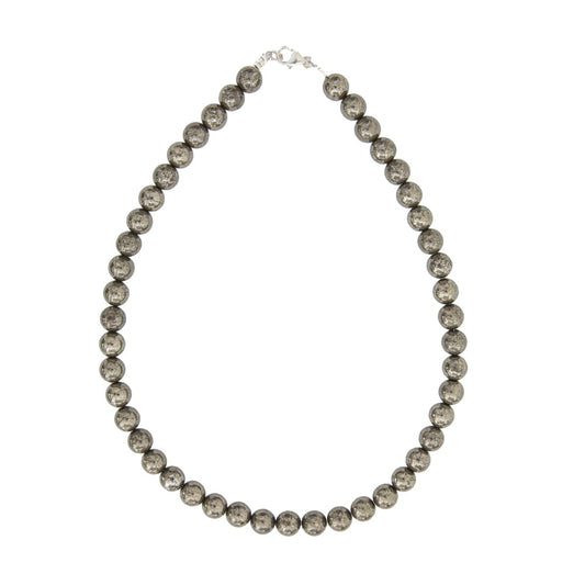 Collana in pirite di ferro – Perle sferiche da 10 mm
