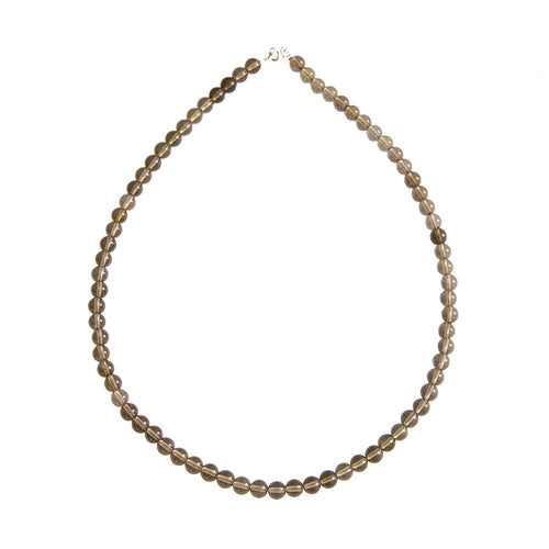 Collana in quarzo affumicato – Perle sferiche da 6 mm