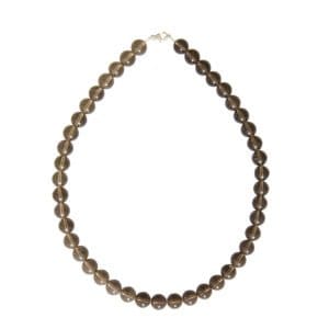 Collana in quarzo affumicato – Perle sferiche da 10 mm