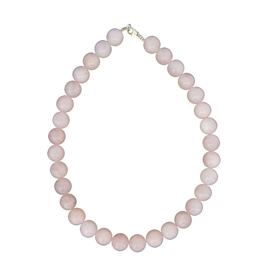 Collana in quarzo rosa – Perle sferiche da 14 mm