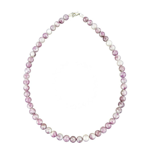 Collana in rubellite – Perle sferiche da 8 mm