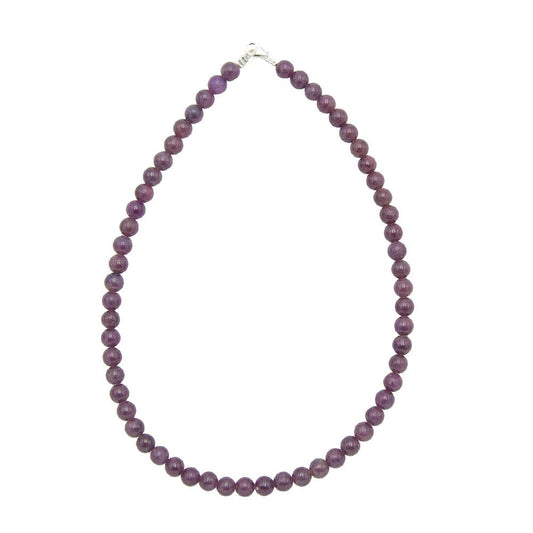 Collana in rubino – Perle sferiche da 8 mm