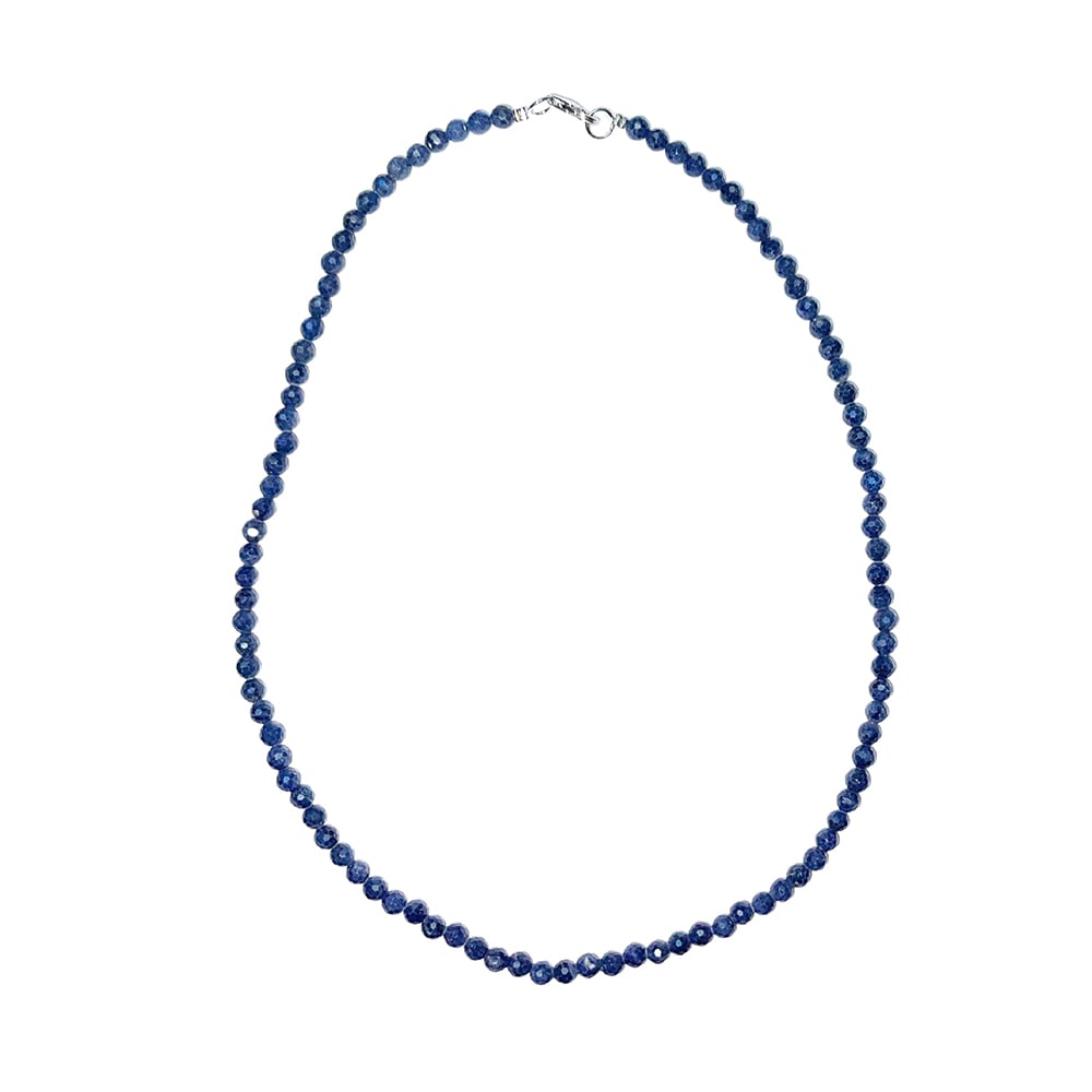 Collana in zaffiro – Perline sfaccettate 4 mm – 45 cm