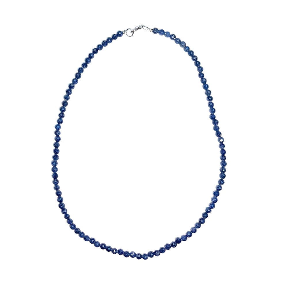 Collana in zaffiro – Perline sfaccettate 4 mm – 45 cm