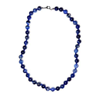 Collana in sodalite – Perle sferiche annodate 8 mm – 45 cm
