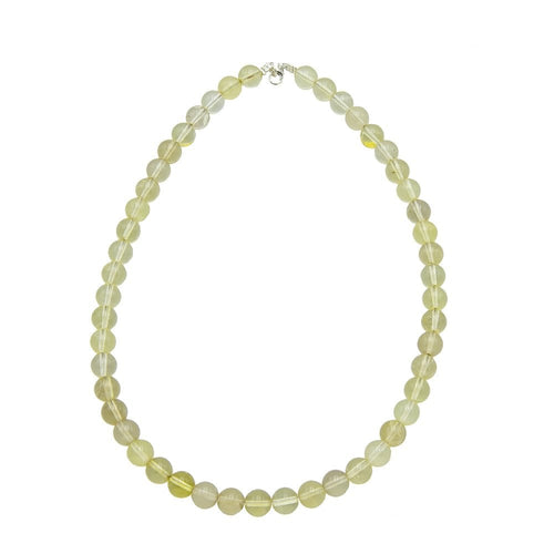 Collana in topazio limone – Perle sferiche da 10 mm
