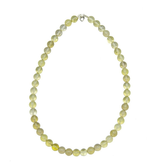 Collana in topazio limone – Perle sferiche da 10 mm