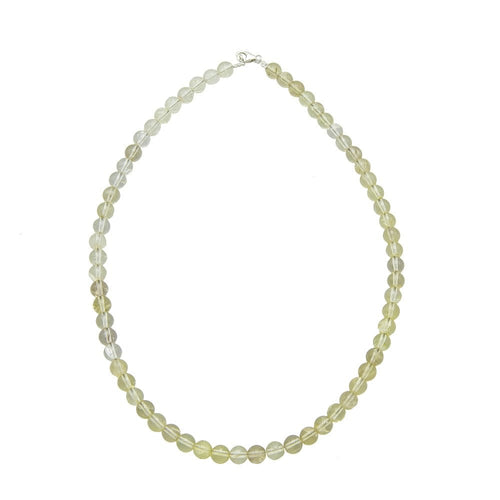 Collana in topazio limone – Perle sferiche da 8 mm