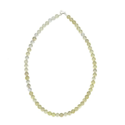 Collana in topazio limone – Perle sferiche da 8 mm