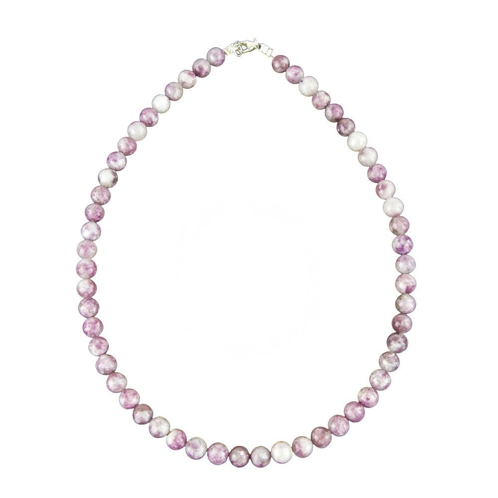 Collana in tormalina rosa – Perle sferiche da 8 mm