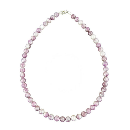 Collana in tormalina rosa – Perle sferiche da 8 mm