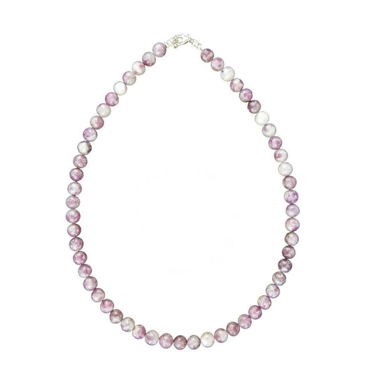 Collana in tormalina rosa – Perle sferiche da 8 mm