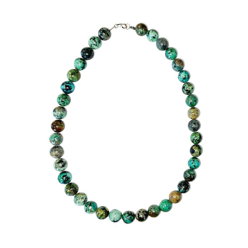 Collana in turchese d'Africa – Perle sferiche da 12 mm