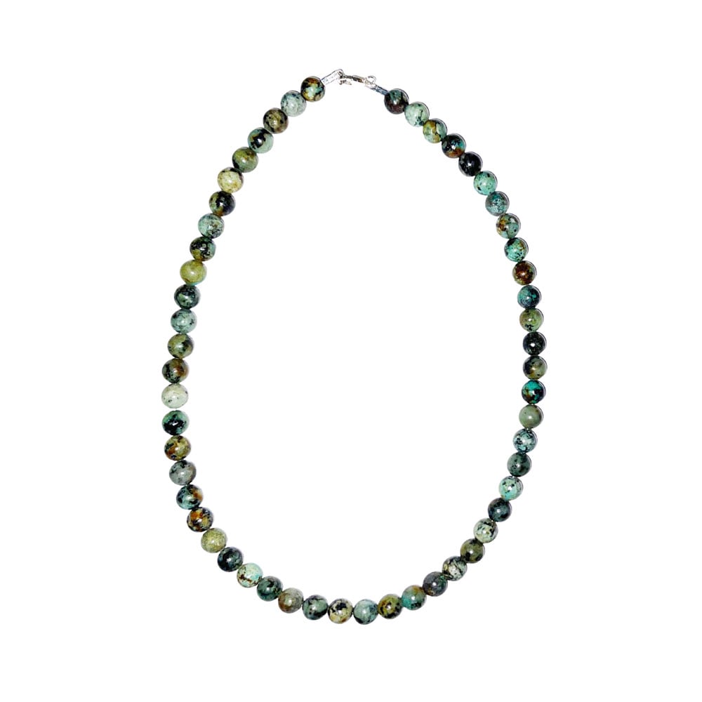 Collana in turchese d'Africa – Perle sferiche da 8 mm