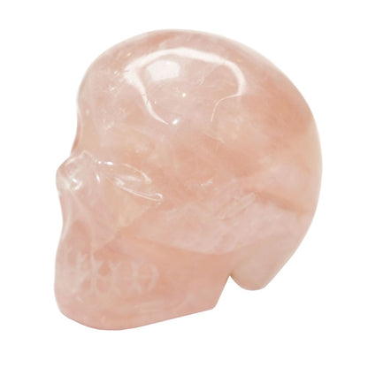 Teschio in quarzo rosa – taglia L