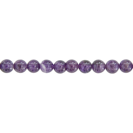 Filo di perle di ametista – Perle sferiche da 8 mm