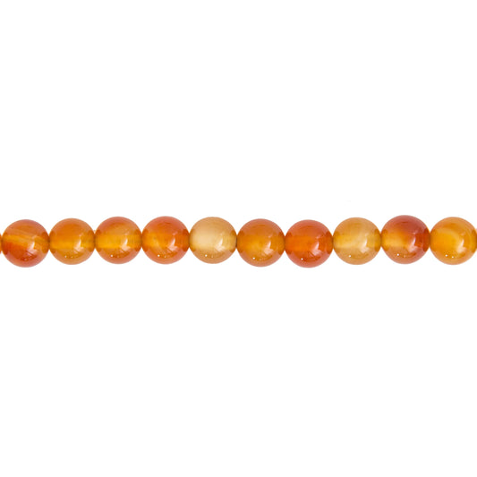Filo di perle di corniola – Perle sferiche da 8 mm