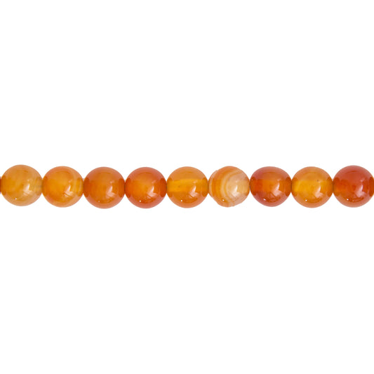 Filo di perle di corniola – Perle sferiche da 10 mm