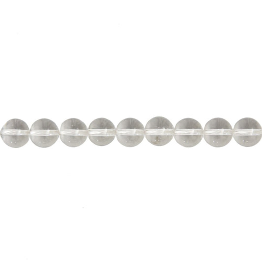 Filo di perle di cristallo di rocca – Perle sferiche da 10 mm