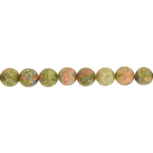 Filo di perle di epidoto – Perle sferiche da 12 mm