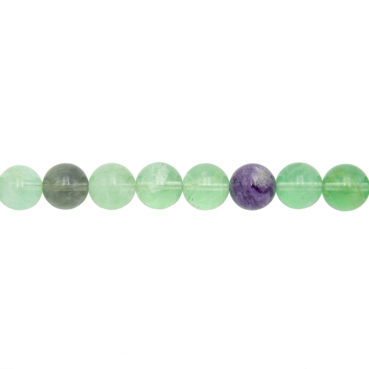 Filo di perle di fluorite multicolore – Perle sferiche da 12 mm