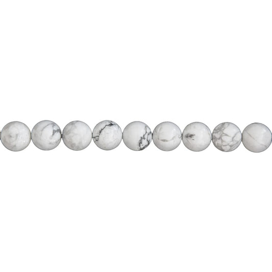 Filo di perle di howlite – Perle sferiche da 10 mm