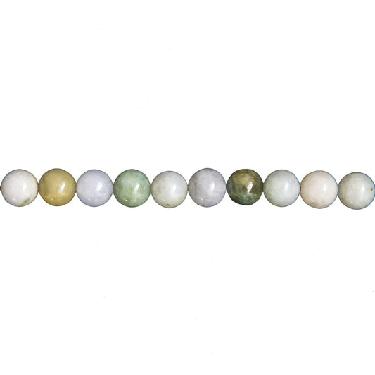 Filo di perle di giada della Birmania – Perle sferiche da 8 mm