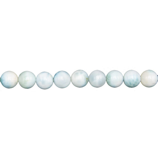 Filo di perle di larimar – Perle sferiche da 10 mm