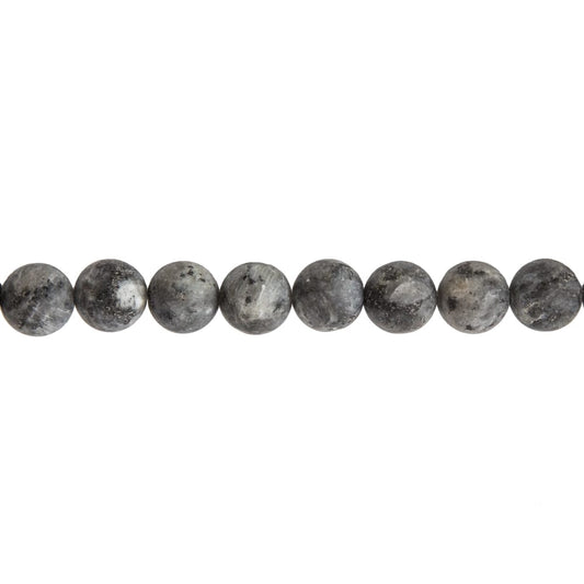 Filo di perle di larvikite – Perle sferiche da 12 mm