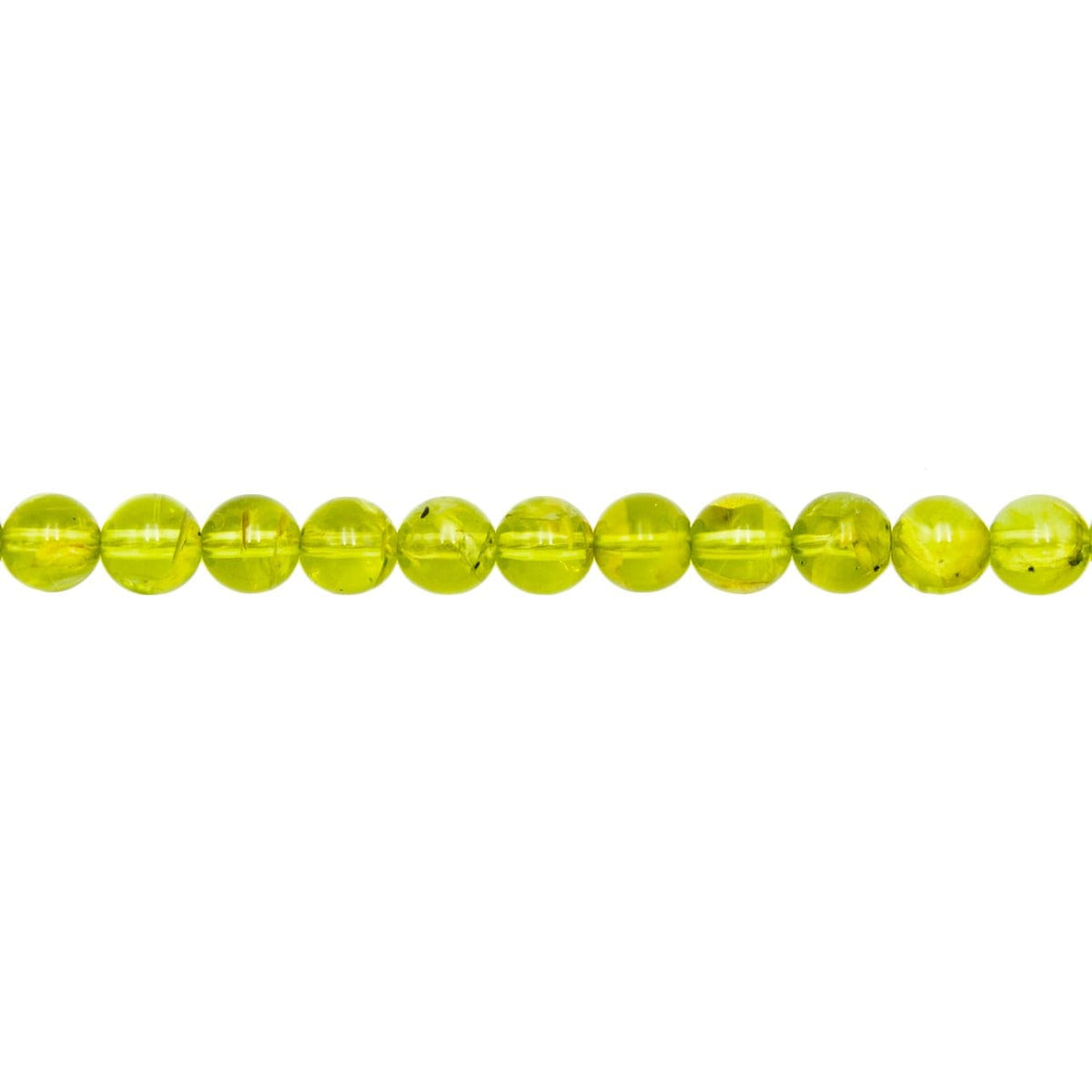Filo di perle di crisolito – Perle sferiche da 6 mm