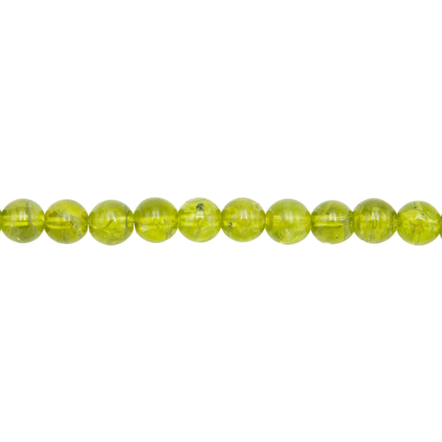 Filo di perle di olivina – Perle sferiche da 8 mm