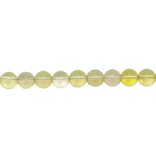 Filo di perle di topazio limone – Perle sferiche da 10 mm