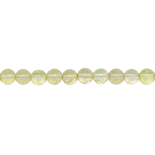 Filo di perle di topazio limone – Perle sferiche da 8 mm