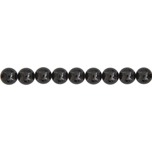 Filo di perle di tormalina nera – Perle sferiche da 10 mm