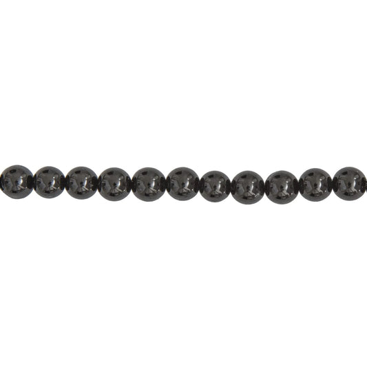 Filo di perle di tormalina nera – Perle sferiche da 6 mm